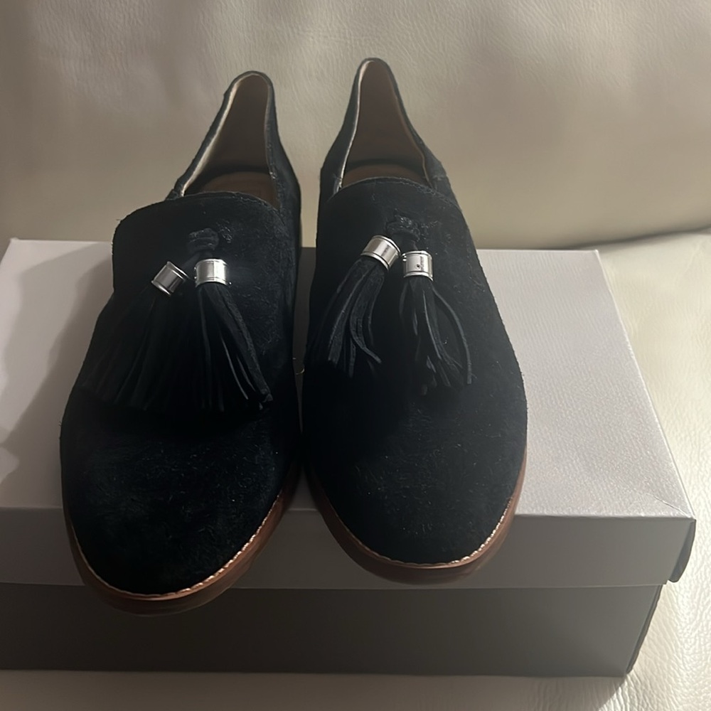 Stylish FrancoSato Black Tassel Loafers